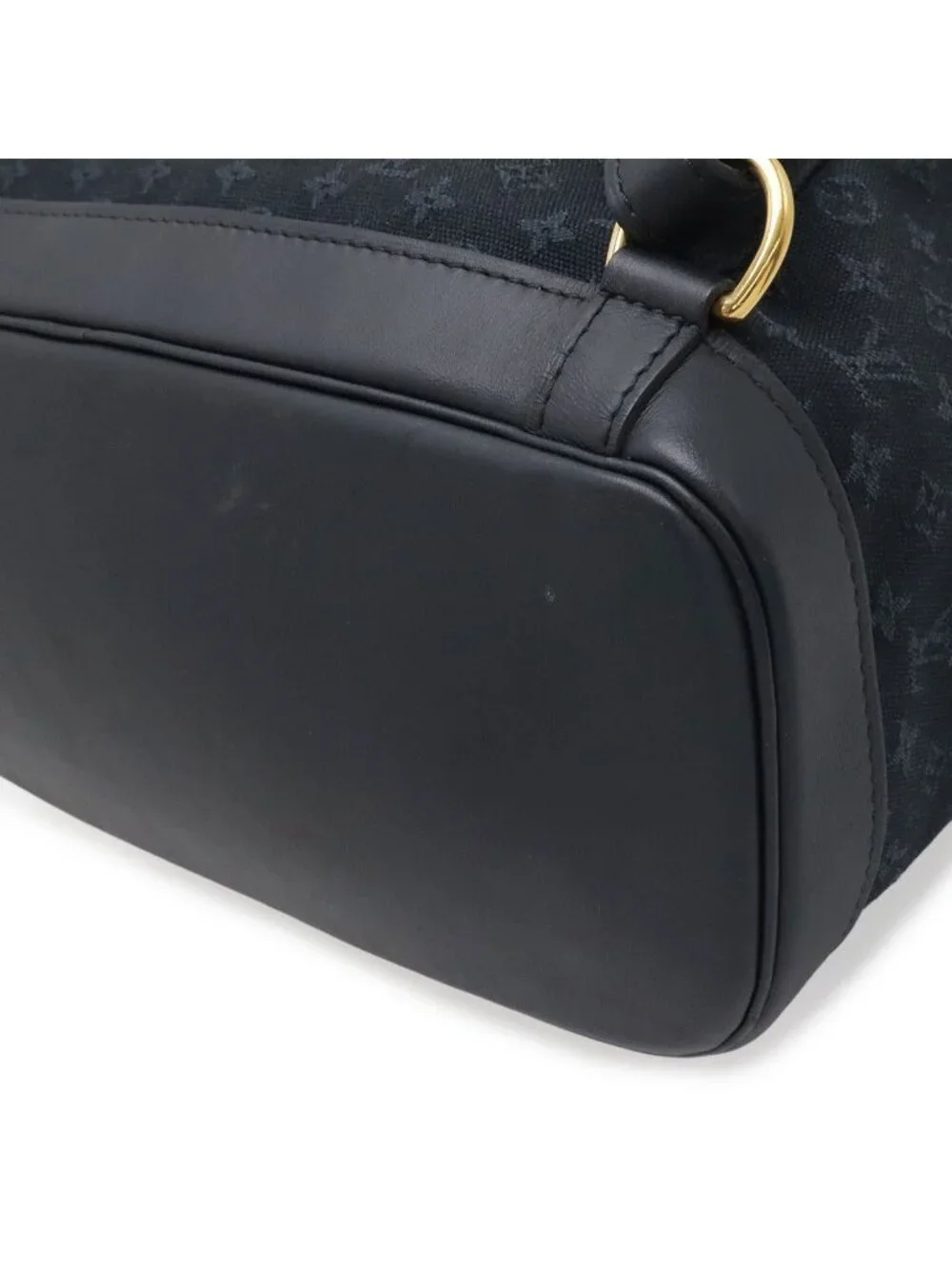 Louis Vuitton Monogram Mini Montsouris GM Backpack Shoulder Bag Blue Navy